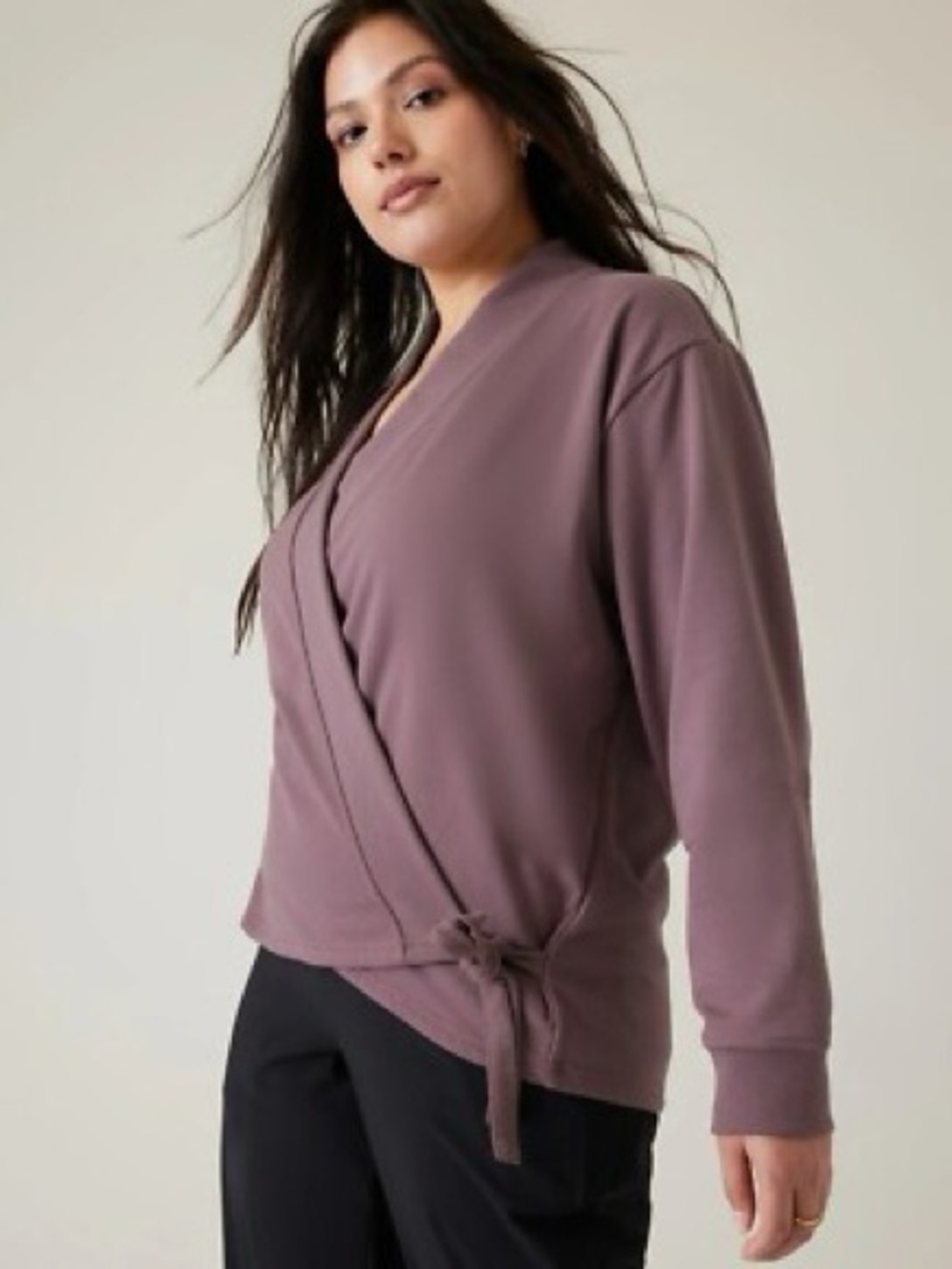 Athleta Retroterry Wrap Sweatshirt XL